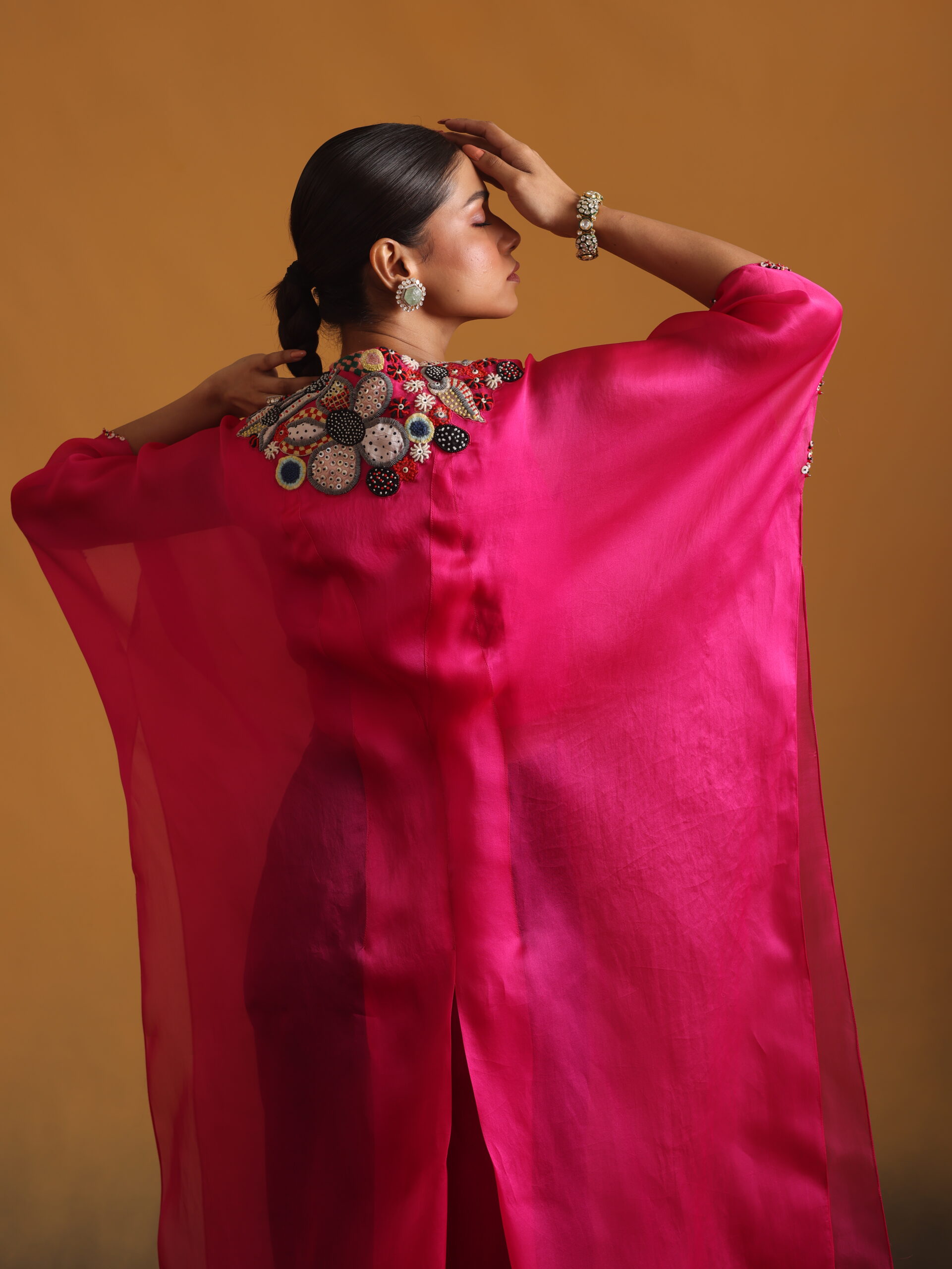 Organza Kaftan with Bustier & Pants - Image 2