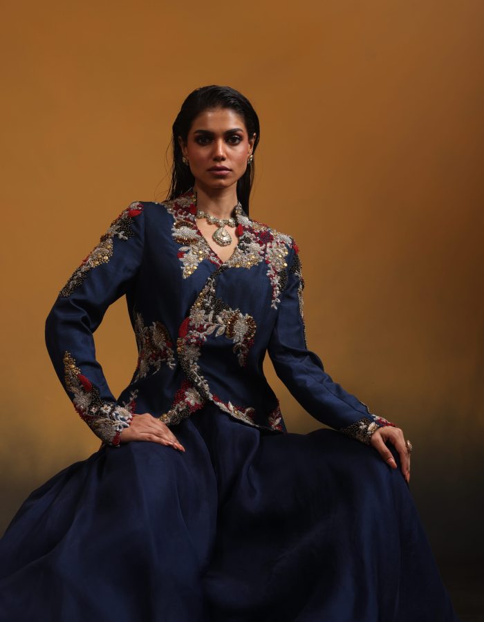 Embroidered Jacket with Bottom.